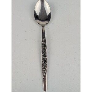 National CARESS Nasco ROSEVINE Stainless Korea Tablespoon Serving Spoon Vintage